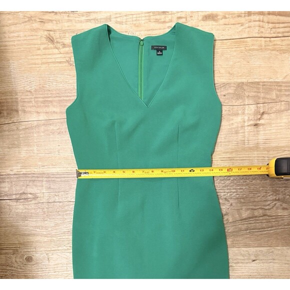 Ann Taylor Dress 2 EUC Green Sleeveless Sheath Midi - Picture 5 of 5